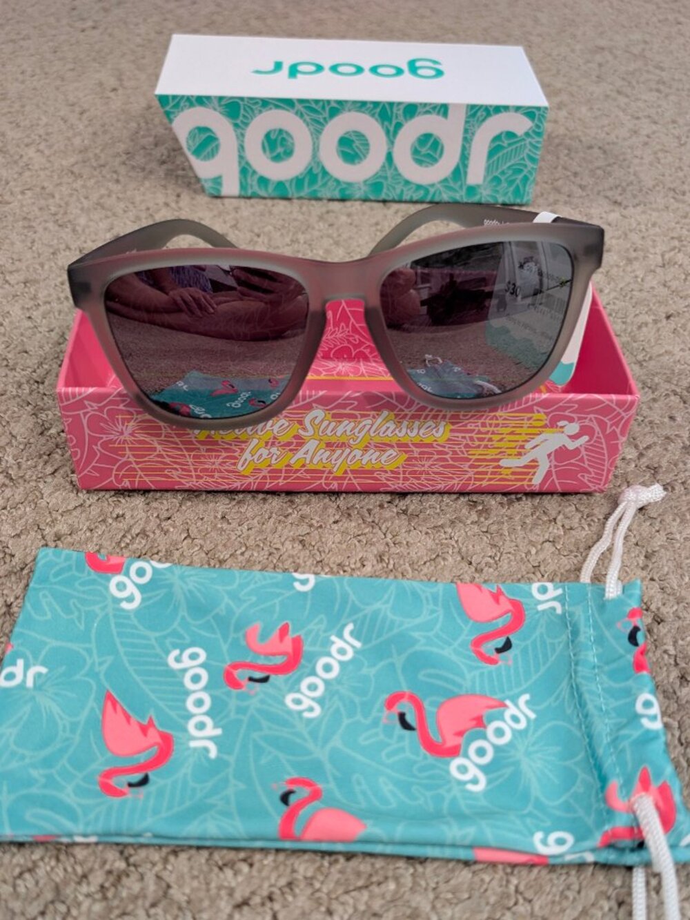 Goodr Polarized Grey Frame / Chrome Reflective Lense
